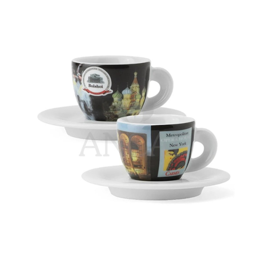 COLLEZIONE 2 TAZZINE DECORO GRANDE MUSICA ESPRESSO - immagine 5